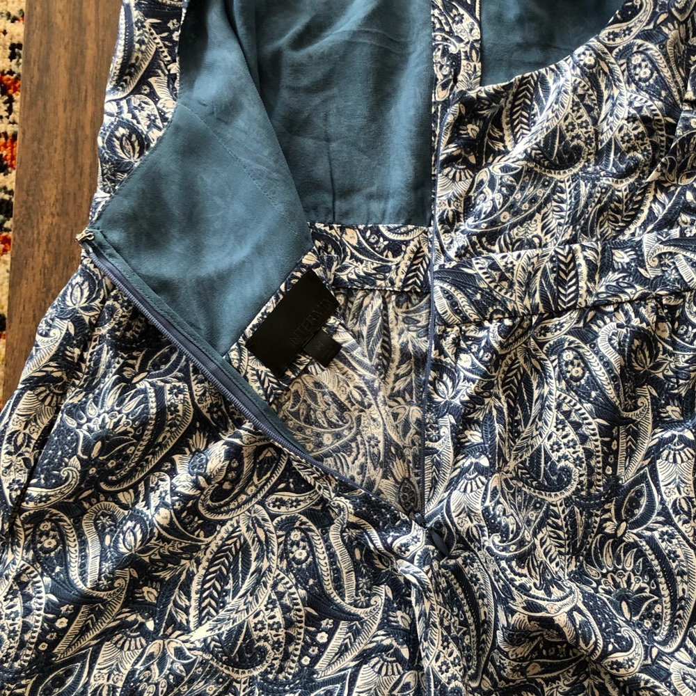 Intermix Blue Paisley Backless Romper - Picture 6 of 9